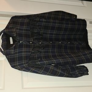 Zara kids fringed flannel shirt 👕